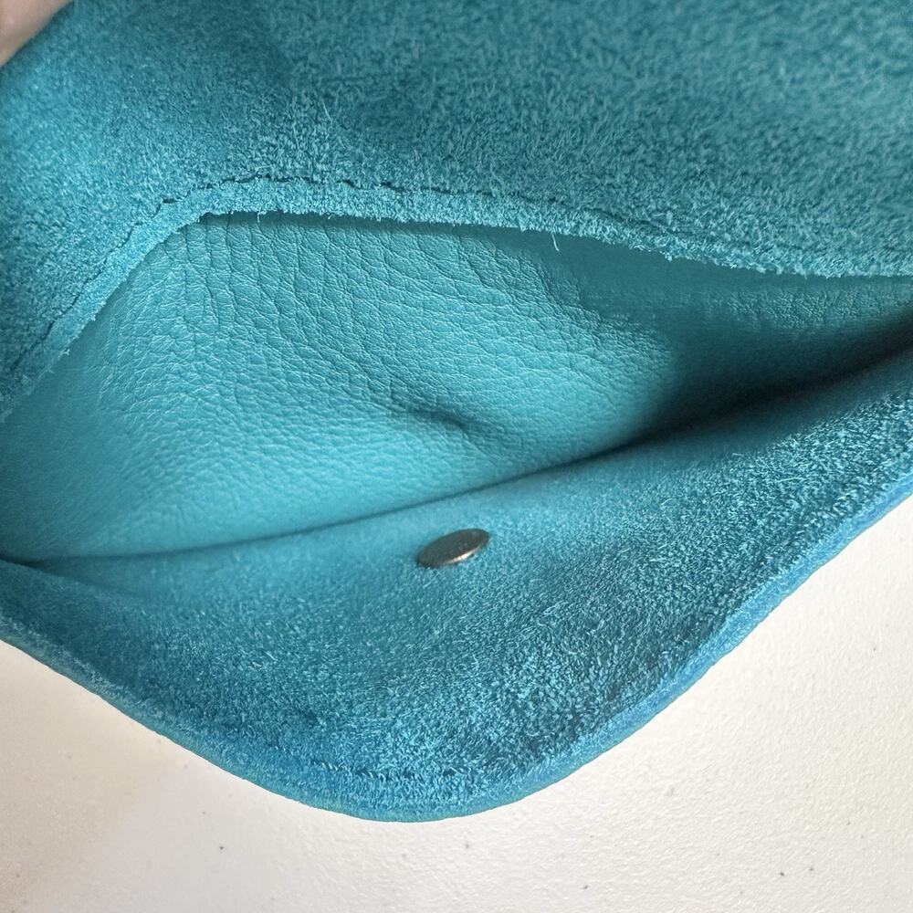 Portland Leather Goods Mini Snap Backpack Seafoam Teal Blue Classic Design - Picture 3 of 12